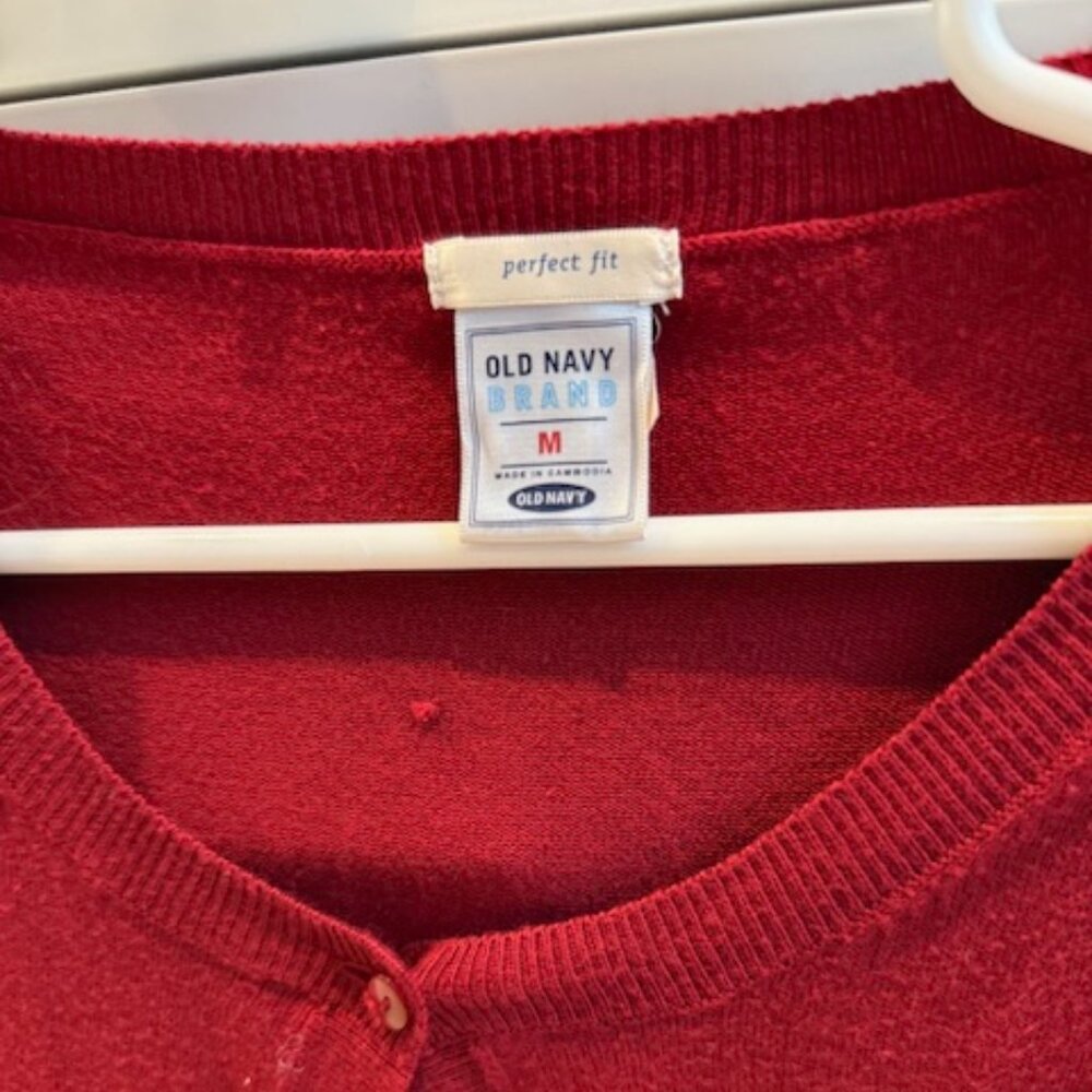 Old Navy Red Cardigan